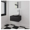 Image de Meuble de salle de bain 4 pcs avec lavabo et robinet Noir