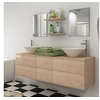 Image de Meuble de salle de bain 9 pcs avec lavabo et robinet Beige