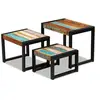 Image de Tables gigognes 3 pcs Bois de récupération massif