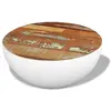Image de Table basse Forme de bol Bois de récupération massif 60x60x30cm