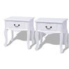 Image de Table de chevet 2 pcs MDF Blanc