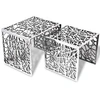 Image de 2 pièces Tables d'appoint carré en aluminium Argenté