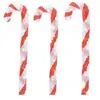 Image de Lot de 3 sucres d'orge à LED électrique pour extérieur en acrylique hauteur 61cm rouge,blanc