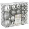 Image de Ensemble de boules de Noël Argent Plastique H8xl8xL8cm