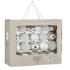 Image de Ensemble de boules de Noël Glass baubles Blanc Verre H7xl7xL7cm