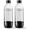 Image de Sodastream Classic   Lot de 2 bouteilles réutilisables 1L sans BPA, compatibles avec les machines Gaia, Terra, Art et Ens , lavables au lave-vaisselle, noires en occasion ou reconditionné