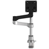Image de R-Go Bras d'écran unique Zepher - Kit de montage (bras de moniteur réglable) - pour Ecran LCD - aluminium - argent mat - Taille d'écran : Jusqu'à 26"