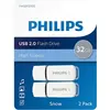 Image de Pack de 2 clés USB 2.0 Snow 32 Go Blanc