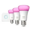 Image de White and Color Ambiance, Kit de démarrage 3 ampoules E27, 75W, Bluetooth, fonctionne avec Alexa, Google et Homekit