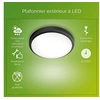 Image de Plafonnier DORIS - 6W - 4000 Kelvin - IP54 - Noir