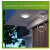 Image de Plafonnier DORIS - 6W - 4000 Kelvin - IP54 - Blanc