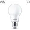 Image de Ampoule Led - - 60 W - E27 - Blanc Chaud - Dépolie - Non-Dimmable - 3 Pieces