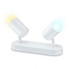Image de Plafonnier LED Dimmable CCT Sélectionnable Smart WiFi+Bluetooth 4.9W Deux Spots WiZ Imageo Blanc