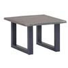 Image de Table basse avec bord naturel Gris 60x60x40 cm Bois d acacia