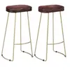 Image de Tabourets de bar Gavin lot de 2 bois de manguier massif