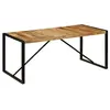 Image de Table a manger fixe sans tiroir 6 personnes rectangulaire en Bois massif L 180 cm