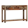 Image de Table console avec 3 tiroirs 120x30x75 cm Bois massif247753