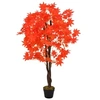 Image de Plante artificielle d érable avec pot Rouge 120 cm
