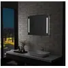 Image de Miroir Mural à LED pour Salle de Bains Miroir à Lumière Miroir à Eclairage Economie d'Energie Miroir Carré Intérieur 144706