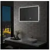 Image de Badkamerspiegel LED met aanraaksensor en tijdweergave 100x60 cm144739