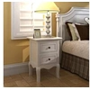 Image de Tables de chevet 4 pcs avec 2 tiroirs MDF Blanc
