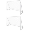 Image de Filets de but de football Acier 2 pcs 240x90x150 cm