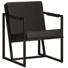 Image de Fauteuil echt leernoir