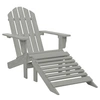 Image de Chaise exterieur non pliable en bois H. 88 cm gris
