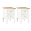 Image de Nachtkastje 2 st 35x30x49 cm MDF wit280037