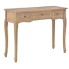 Image de Table de Console et Coiffeuse avec 3 Tiroirs Table de Maquillage Meuble de Chambre à Coucher Couloir Salon Entrée Salle à Manger Bureau Maison Marron