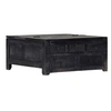 Image de Table basse Noir 65x65x30 cm Bois de manguier massif