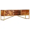 Image de Meuble TV 140 x 30 x 45 cm Bois de Sesham massif
