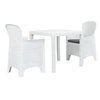 Image de Ensemble de bistro 3 pcs Plastique Blanc Aspect de rotin