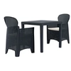 Image de 3-delige Tuinset rattan-look kunststof antraciet276113