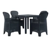 Image de 5-delige Tuinset rattan-look kunststof antraciet276114