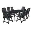 Image de Ensemble à manger d extérieur 9 pcs Plastique Anthracite