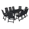 Image de Ensemble à manger d extérieur 11 pcs Plastique Anthracite