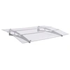 Image de Auvent de porte argenté et transparent 120x90 cm polycarbonate