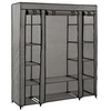 Image de Armoire avec compartiments et tiges Gris 150x45x176 cm Tissu