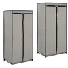 Image de 2 pcs Garde robes Gris 75x50x160 cm