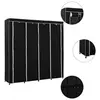 Image de Garde robe avec 4 compartiments Noir 175x45x170 cm