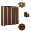 Image de Garde robe avec 4 compartiments Marron 175x45x170 cm