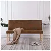 Image de Banc 139,5 cm Marron Similicuir daim