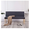 Image de Banc 139,5 cm Gris foncé Polyester