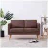 Image de Canapé à 2 places Tissu Marron