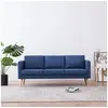 Image de Canapé à 3 places Tissu Bleu