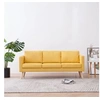 Image de Canapé à 3 places Tissu Jaune