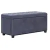 Image de Pouf de rangement 87,5 cm Gris Similicuir daim