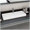 Image de Lavabo 120x46x11 cm Fonte minérale marbre Blanc