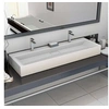 Image de Lavabo 120x46x11 cm Fonte minérale marbre Blanc